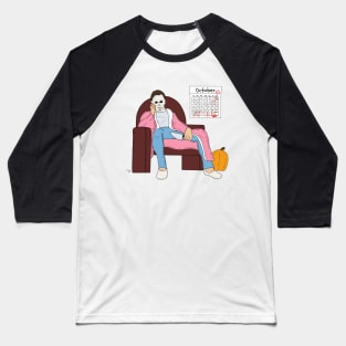 Killing Time Until Halloween Baseball T-Shirt